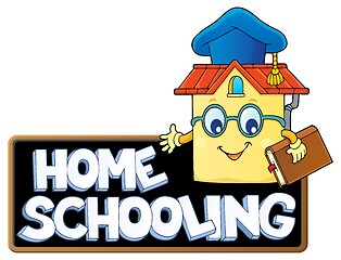 Image showing Home schooling theme sign 7