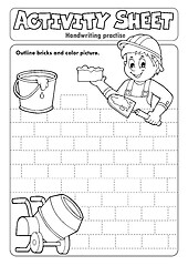 Image showing Activity sheet handwriting practise 5