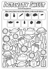 Image showing Activity sheet counting game 6