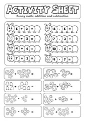 Image showing Activity sheet math theme 5