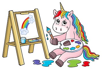 Image showing Painting unicorn theme image 2