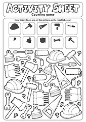 Image showing Activity sheet counting game 9