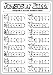 Image showing Activity sheet math theme 3