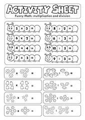 Image showing Activity sheet math theme 6