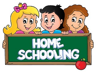 Image showing Home schooling theme sign 5