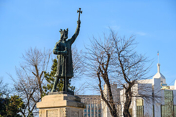 Image showing Statue of Stefan cel Mare AKA Stephen III the Great of Moldavia in Chisinau, Moldova