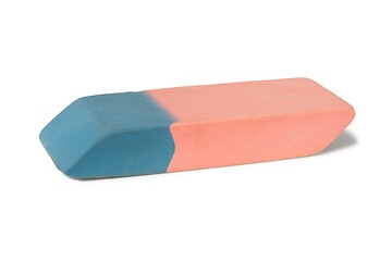 Image showing Rubber eraser on white