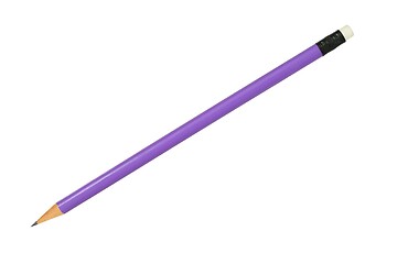 Image showing Violet pencil on white