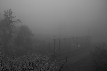 Image showing Mist cold autumn morning