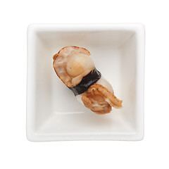 Image showing Grilled scallop nigiri sushi