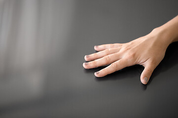 Image showing hand using black interactive panel