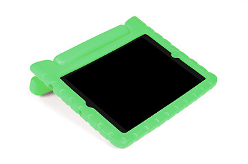 Image showing Tablet in a bright cover, designed for children