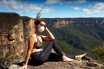 Image showing Pondering an unknown world during virus pandemic