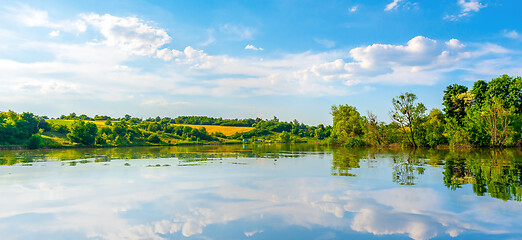 Image showing Pond in spring afternoon