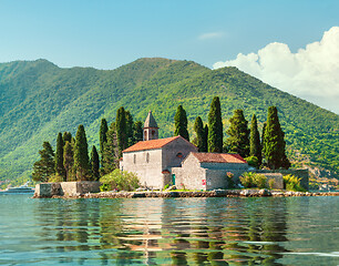 Image showing Island near town Perast