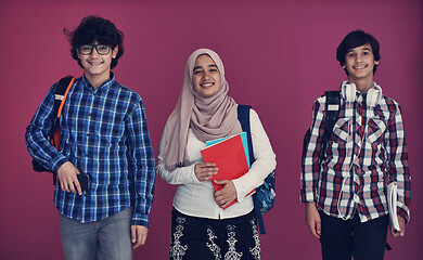 Image showing Arab teens group