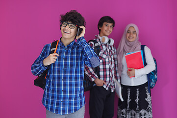 Image showing Arab teens group