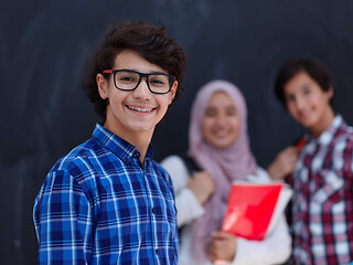 Image showing Arab teenagers group