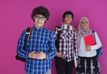 Image showing Arab teens group