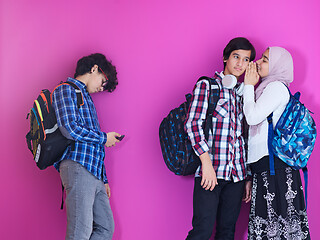 Image showing teens gossip