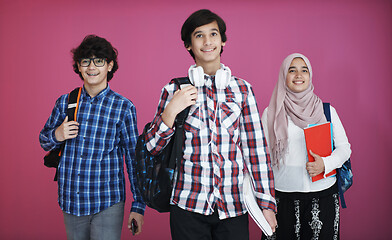 Image showing Arab teens group