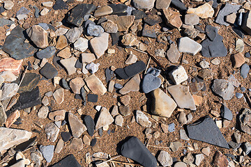 Image showing Background with coastal gravel mix