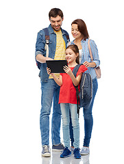 Image showing happy family with travel bags