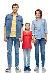 Image showing happy family over white background