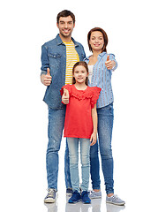 Image showing happy family showing thumbs up