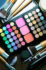 Image showing Various makeup products 