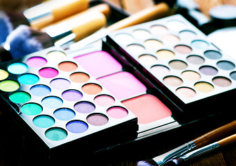 Image showing Various makeup products 