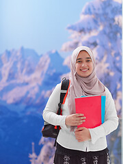 Image showing portrait of middle eastern female student or teenager