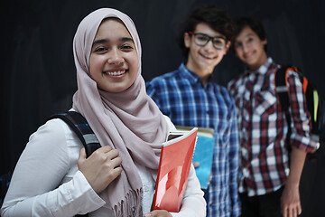 Image showing Arab teenagers group