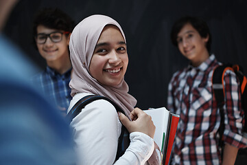 Image showing Arab teenagers group