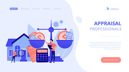 Image showing Appraisal services concept landing page