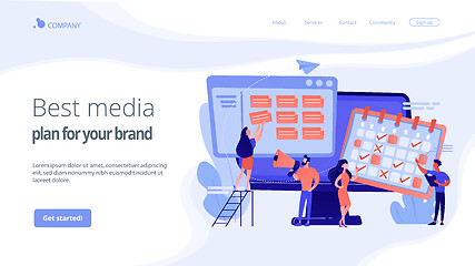 Image showing Media planning concept landing page.