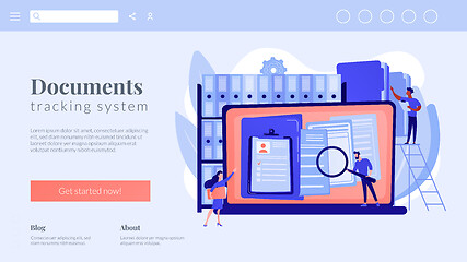 Image showing Records management concept landing page