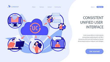 Image showing Unified communication concept landing page