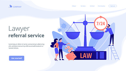 Image showing Legal services concept landing page