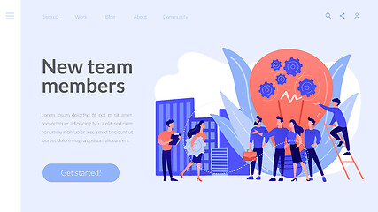 Image showing New team members concept landing page