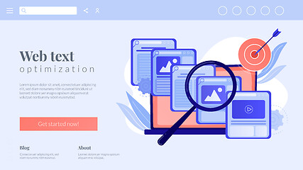 Image showing Copy optimization concept landing page