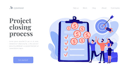 Image showing Project closure concept landing page