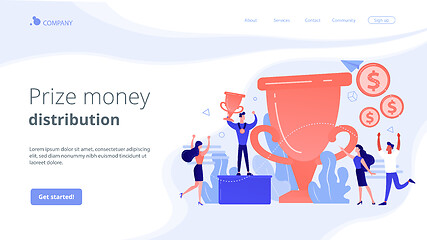 Image showing Prize pool concept landing page.
