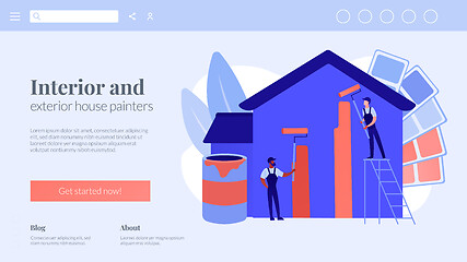 Image showing Painter services concept landing page