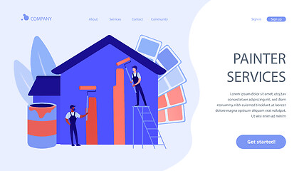 Image showing Painter services concept landing page