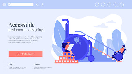 Image showing Accessible environment designing concept landing page