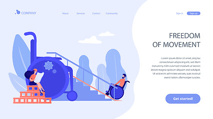 Image showing Accessible environment designing concept landing page