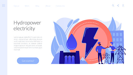 Image showing Hydropower concept landing page.