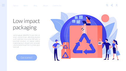 Image showing Low impact packaging concept landing page