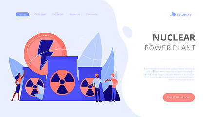 Image showing Nuclear energy concept landing page.